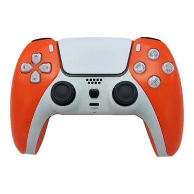دسته PS4 طرح PS5 سفید نارنجی های کپی
